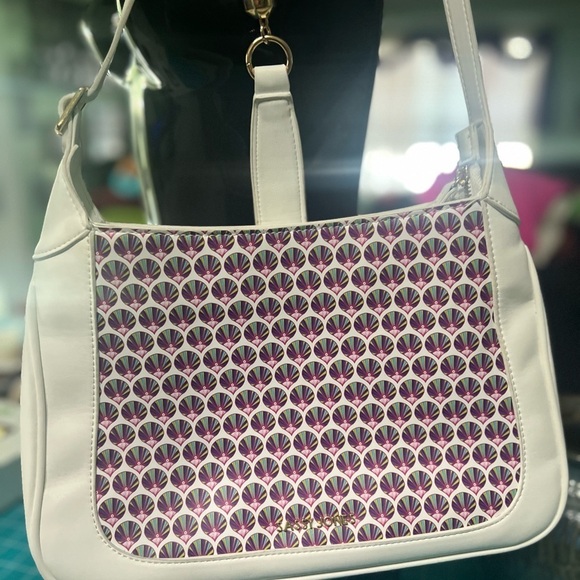 Sassy Jones white fan print shoulder bag - Picture 13 of 14